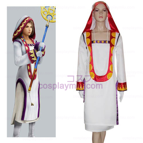 Final Fantasy XII Yuna Hvit Mage Halloween Cosplay Kostymer