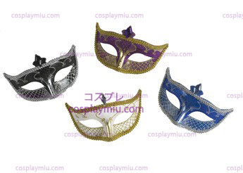 Carnival Mask Ingen Feather Svart