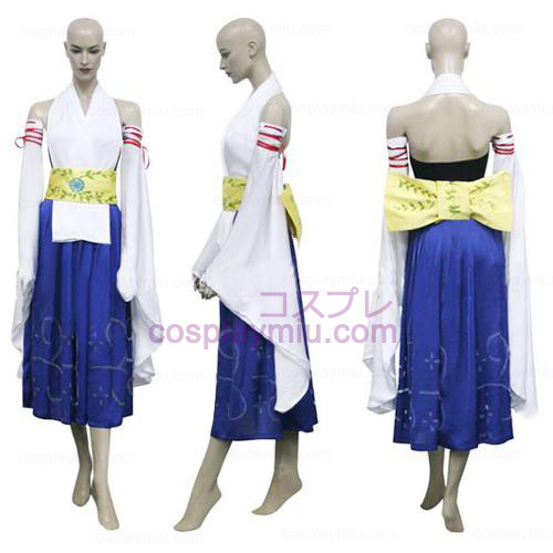 Final Fantasy X-0 Yuna Halloween Cosplay Kostymer