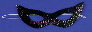 Cat Mask Sequin Black