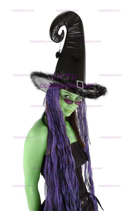Svart Glam Witch hatter