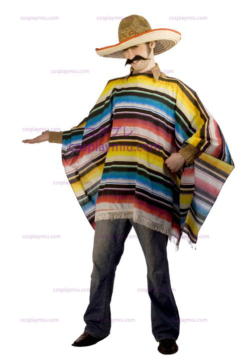 Meksikansk Serape & Sombrero Adult Kostymer