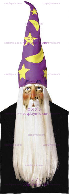 Wizard Mask med hår og hatter