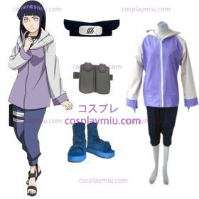 Naruto Shippuden Hinata Hyuga Cosplay Kostymer og tilbehør Set