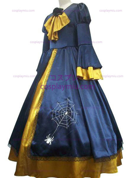 Vocaloid Kagamine Rin blått og gult Cosplay Kostymer Dress
