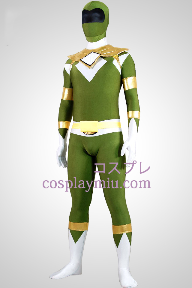 Mighty zentaiin Grønn Ranger Lycra Spandex Zentai Suit