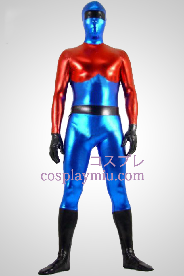Optimus Prime skinnende metallisk Superhero Zentai Suit