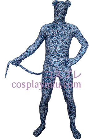 Blå Leopard Lycra Zentai Suit