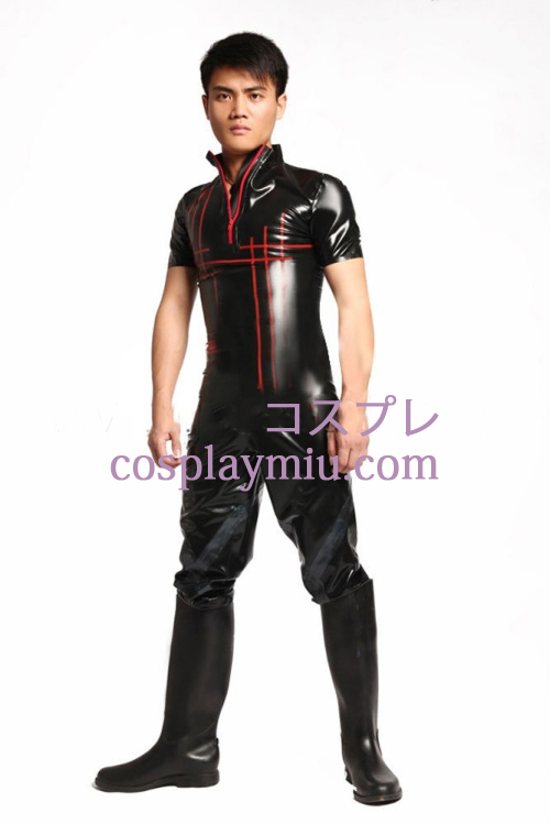 2013 Black and Red Latex Costume