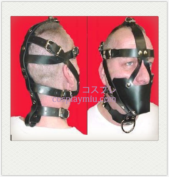Klassisk svart Mann SM Latex Mask