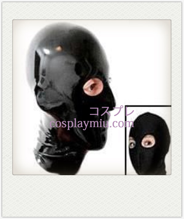 Shiny Svart Cosplay Unisex Latex Mask
