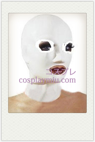 Pure White Female Latex maske med åpne øyne og munn