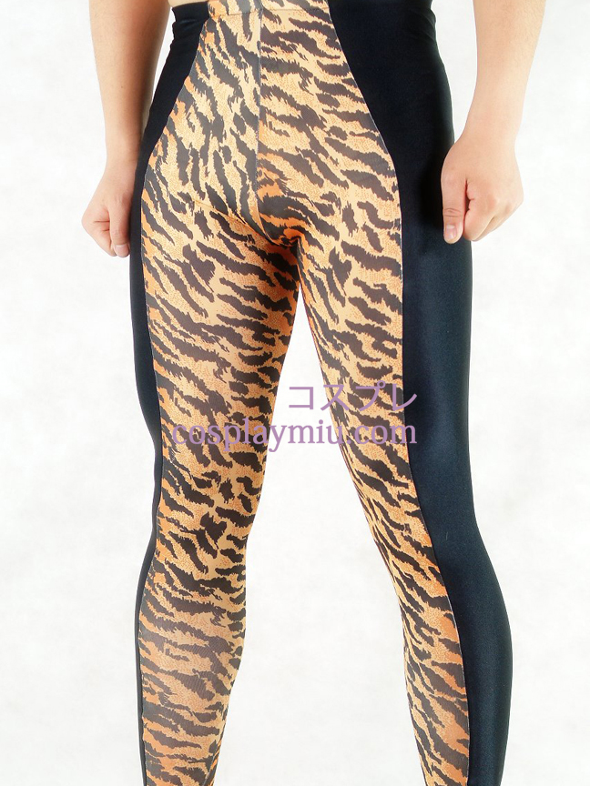 Tiger Skin And Svart stil Lycra Spandex Menn bukser