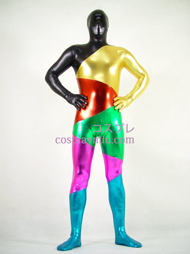 Shiny Metallic Seks colers Unisex Zentai Suit