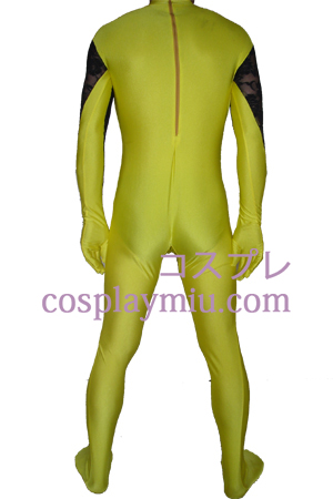 Gul Sort Lycra Lace Zentai Suit