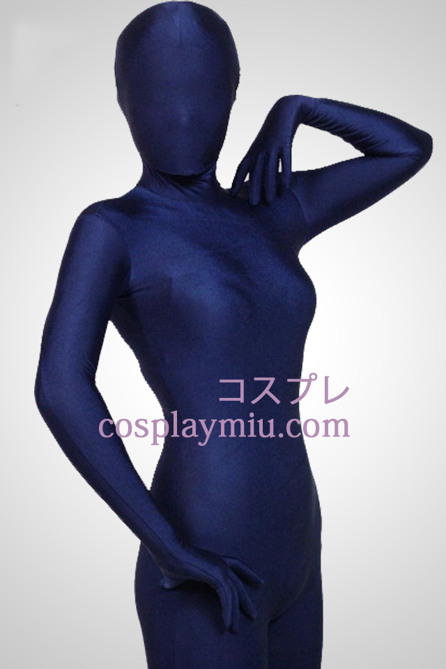 Mørkeblå Full Body Lycra Spandex Zentai Suit