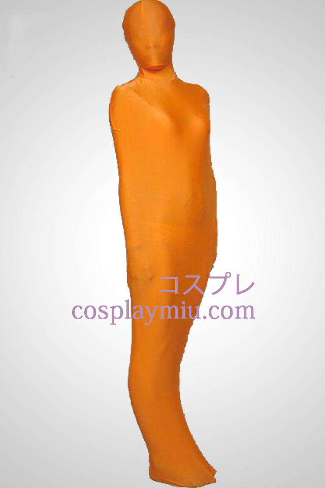 Orange Mummy Stil Lycra Zentai
