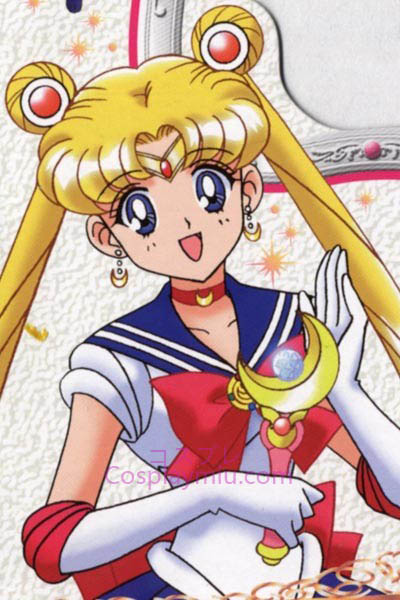 Sailor Moon Tsukino Usagi Long Cosplay parykk