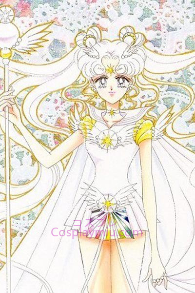 Sailor Moon Tsukino Usagi Sailor Moon Silver Long Cosplay parykk