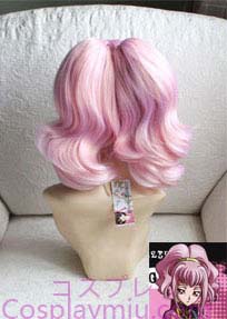 Code Geass Anya Alstreim Pink Curly Cosplay parykk