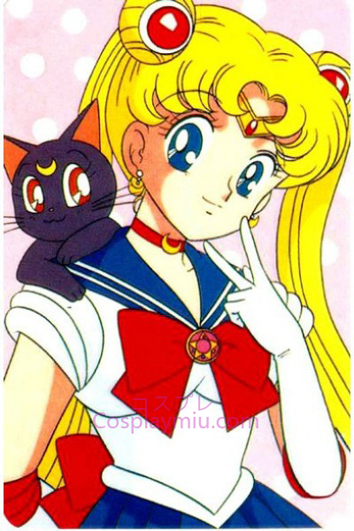 Klassisk Sailor Moon Tsukino Usagi Cosplay parykk